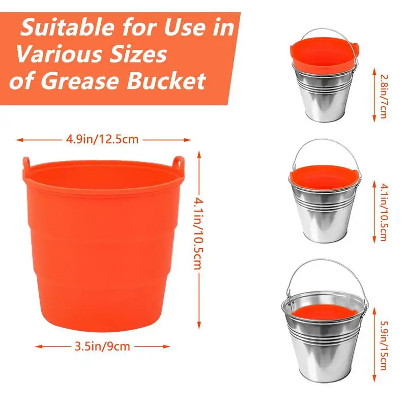 Силиконовые вкладыши для ведра оранжевые силиконовые вставки смазки кемпинга