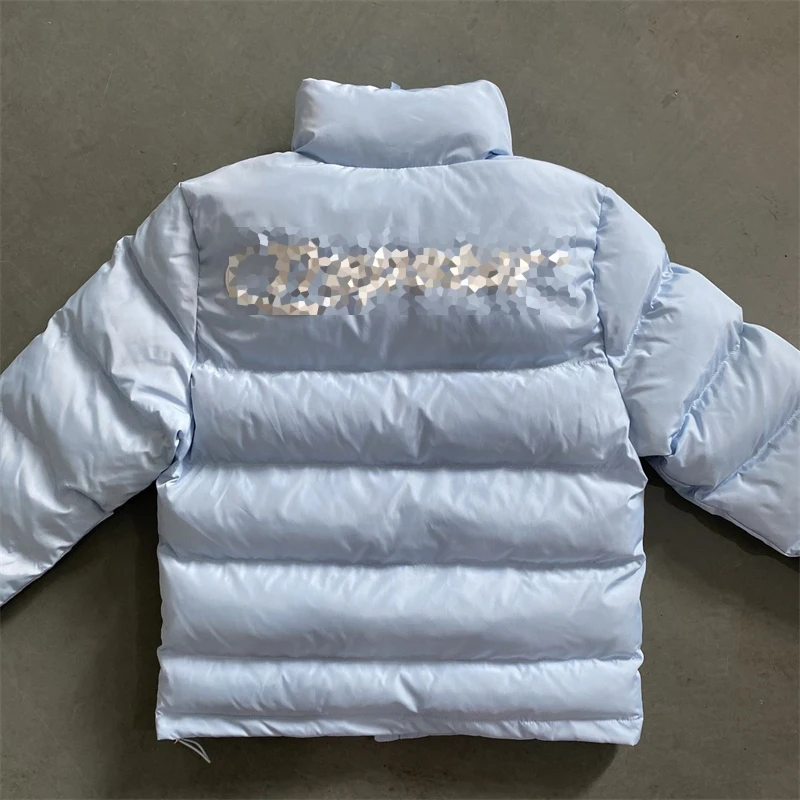 

Men's Sportswear Hyperdrive Puffer Jacket Ice Blue Top Quality Cotton Women Winter Warm Hooded Coat High Street Jacket