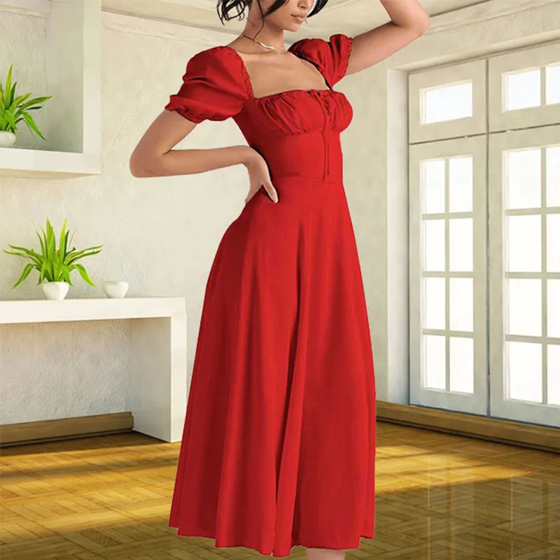 Женское длинное платье летнее атласное без рукавов с цветочным принтом и рюшами