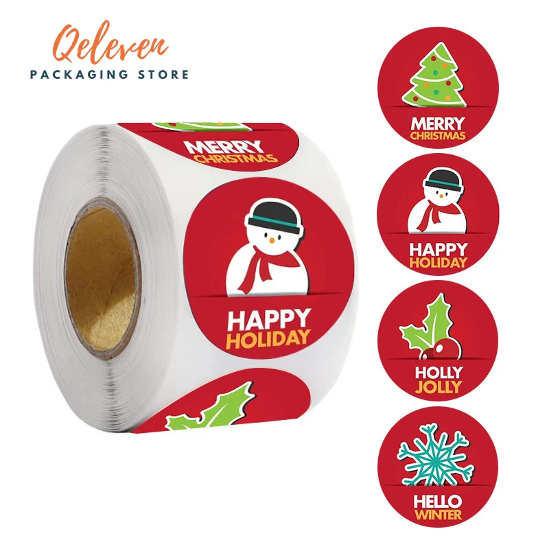 

Custom Logo Good Stickiness Logo Sticker Tape 3CM Diameter Customized Color Pretty Thank You Stickers