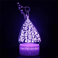 princess princeling 3d lamp acrylic usb led night lights neon sign lamp christmas decorations for home bedroom birthday gifts