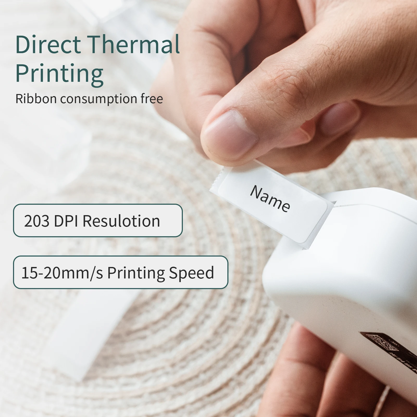 Принтер для этикеток Q30 беспроводной мини-термопринтер с Bluetooth портативный