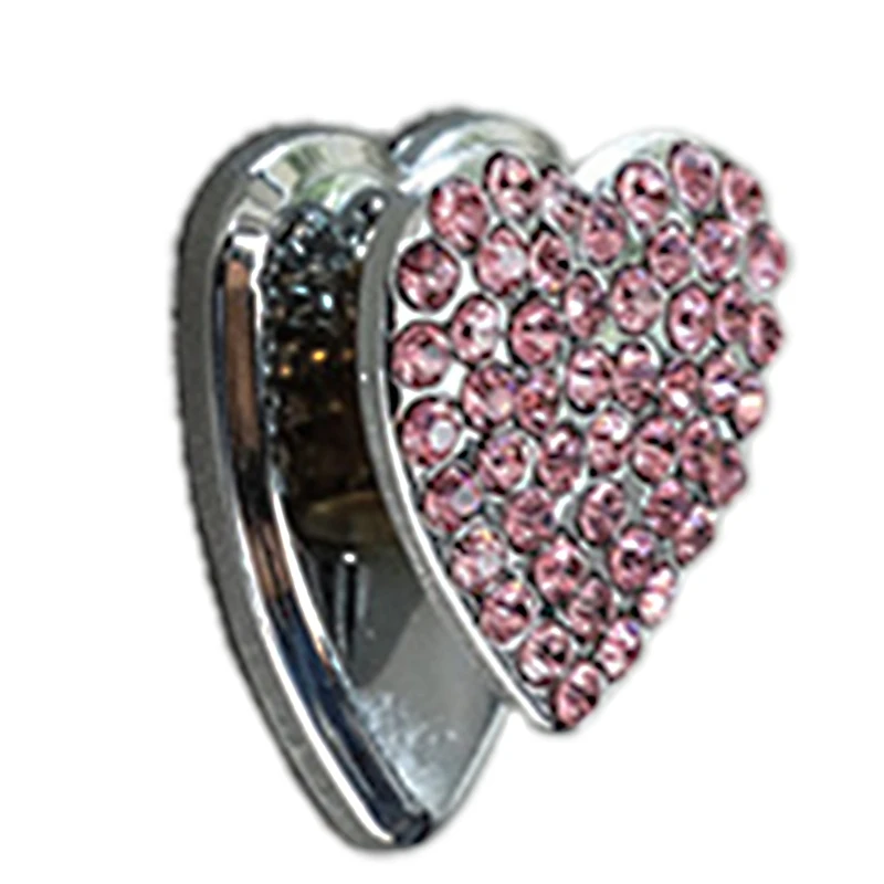 

Blingbling Heart-shape Car Storage Hooks for Key Headphone Bag Hanger Mask Stick on Dashboard Kitchen Door Home Office