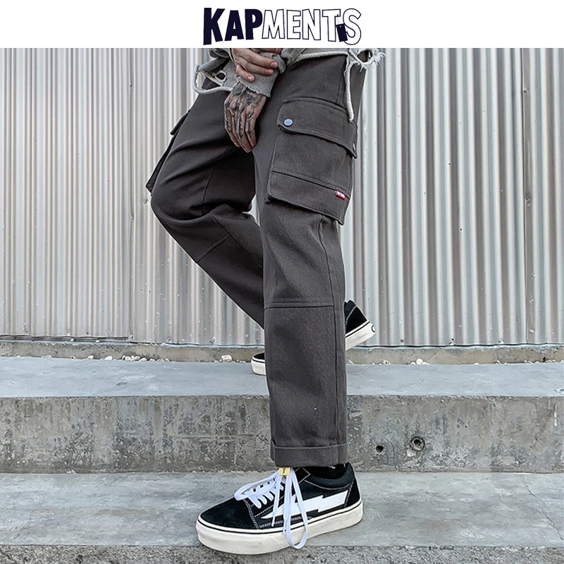 Мужские брюки-карго с карманами в стиле Харадзюку | Мужская одежда