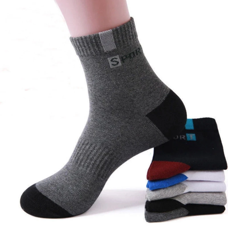 

Демисезонные мужские носки из бамбукового волокна, дышащие хлопковые спортивные носки, дышащие дезодорирующие деловые носки размера плюс