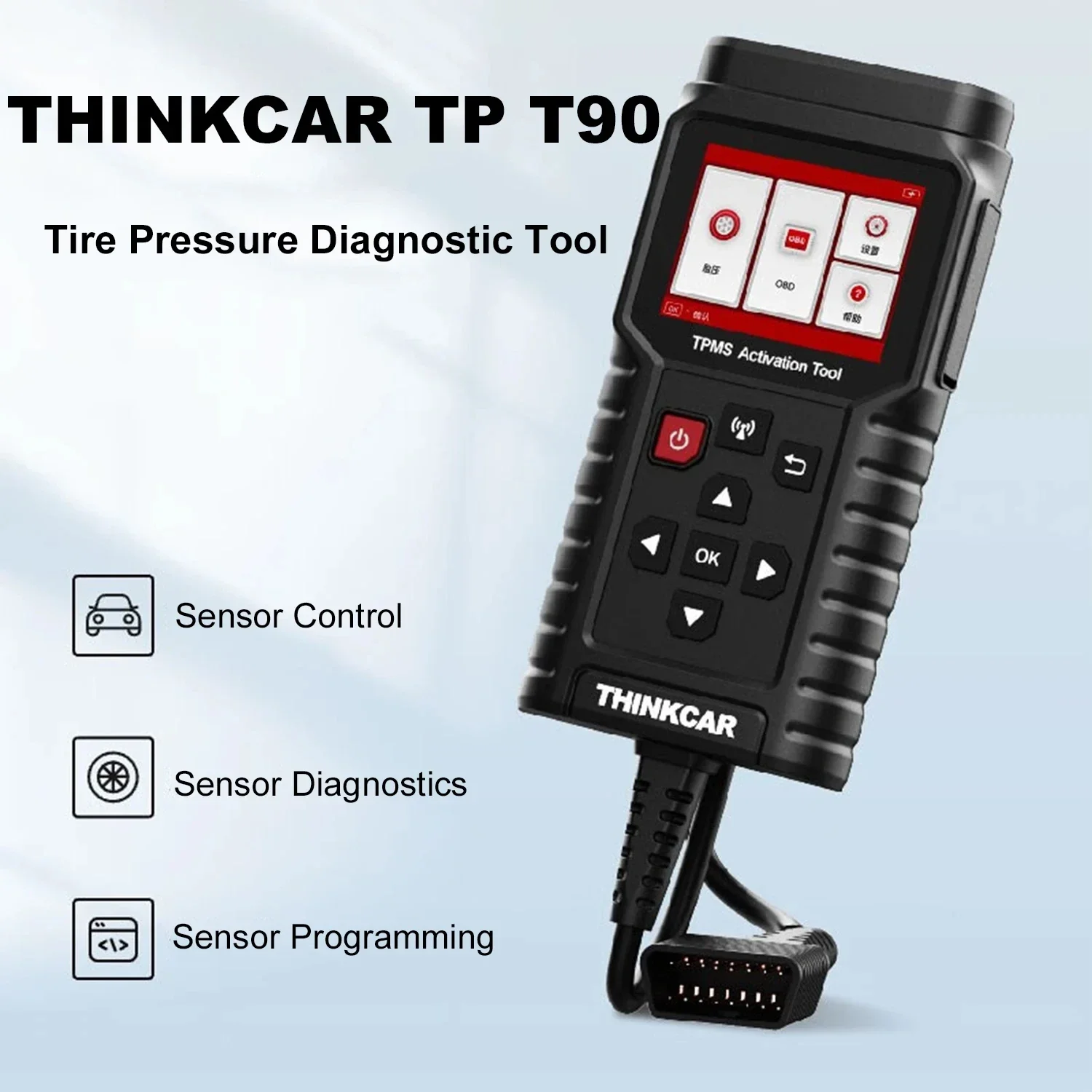 Фото 2024 ThinkCar THINKTPMS TP T90 Программатор TPMS S2 315 МГц 433 МГц 2 в 1 Инструмент для диагностики давления в автомобильных шинах Инструмент для обслуживания датчика TPMS №4