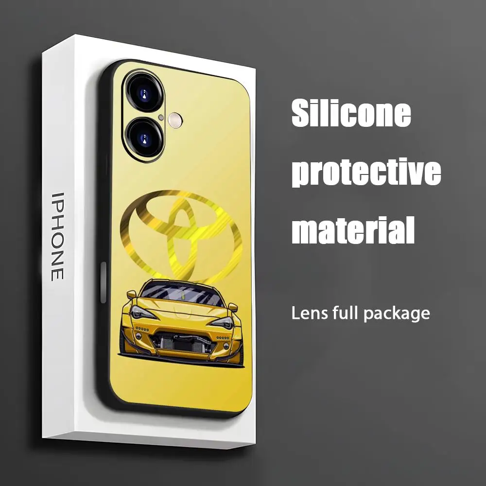 Спортивный чехол для телефона Cool Car T-To-yot-AES iPhone 16 15 14 13 12 11 X XR XS 8 Plus Mini Pro Max мягкий