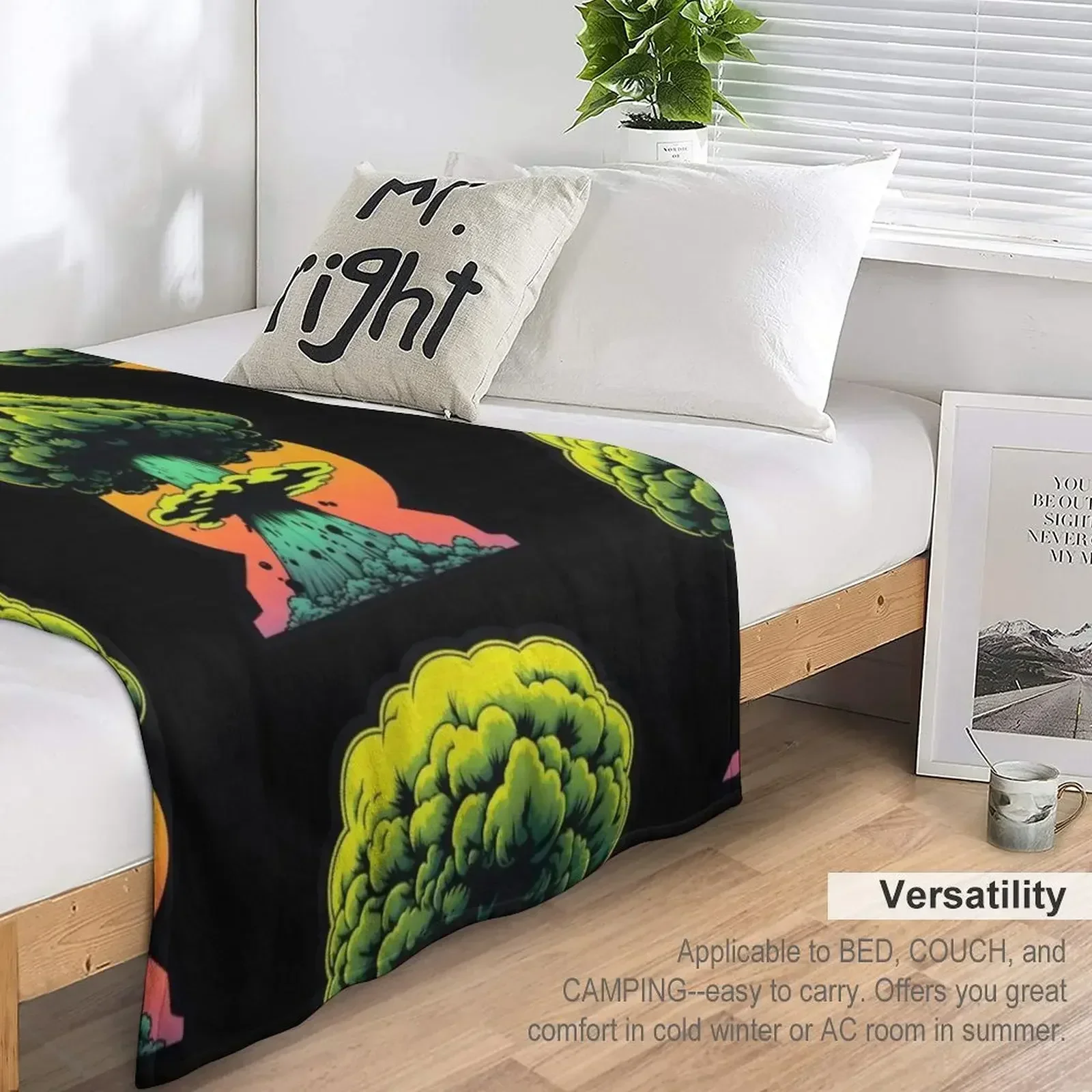 Одеяло с ядерным взрывом WW3 декоративное одноместное одеяло для дивана