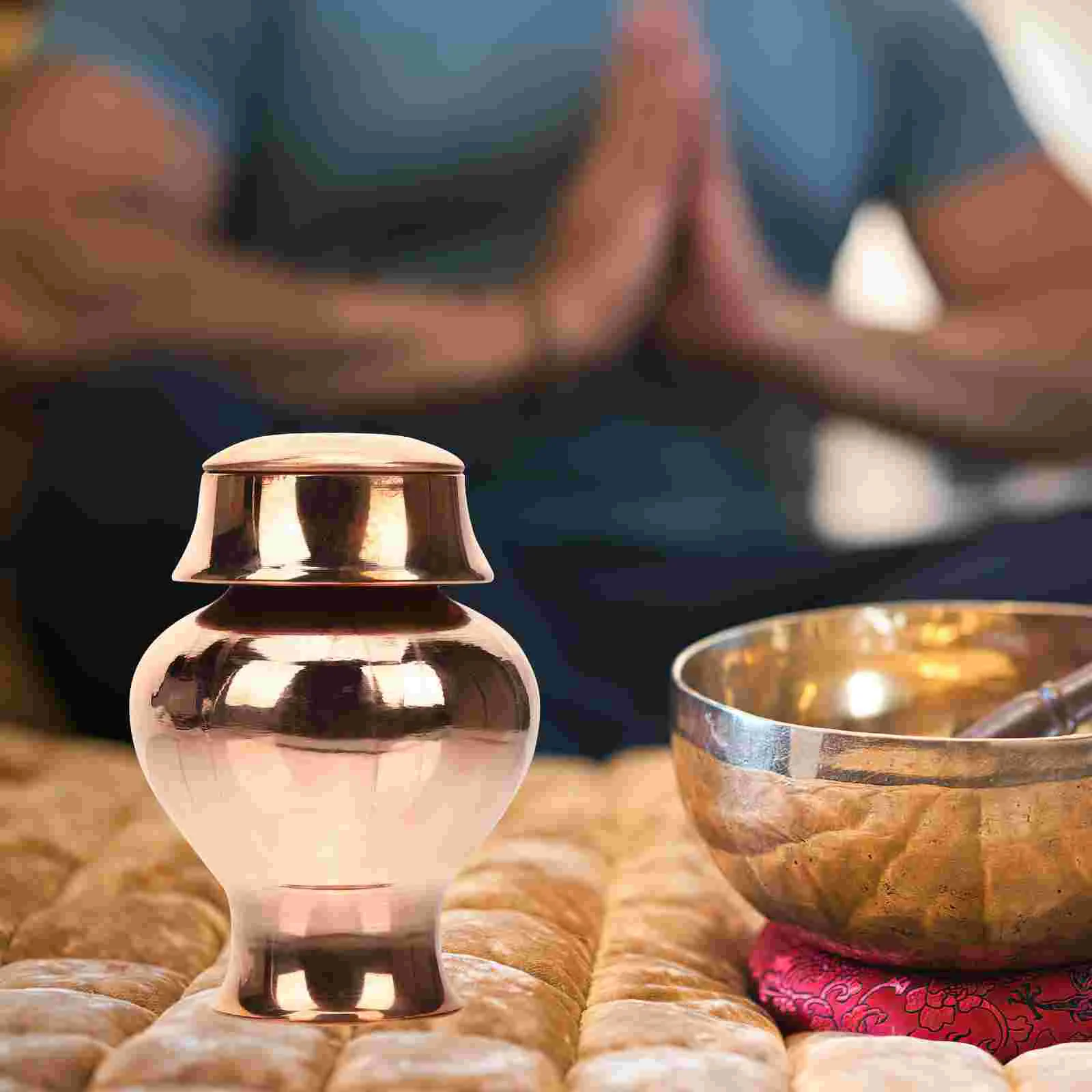 

Bowl Offering Chinese Tibetan Cup Basin Shui Supplies Worship Feng Brass Water Copper Burning Figurine Decoration Year New Money