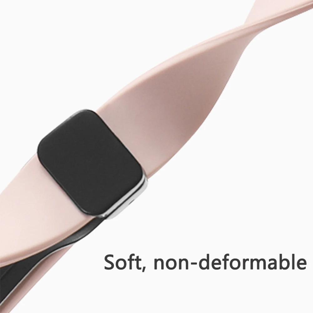 Silicone Strap For Apple Watch Band 8 7 44mm 40mm 41mm 42mm 38mm 45 mm Magnetic Bracelet iWatch Series 6 5 se 3 ultra 49mm 45mm