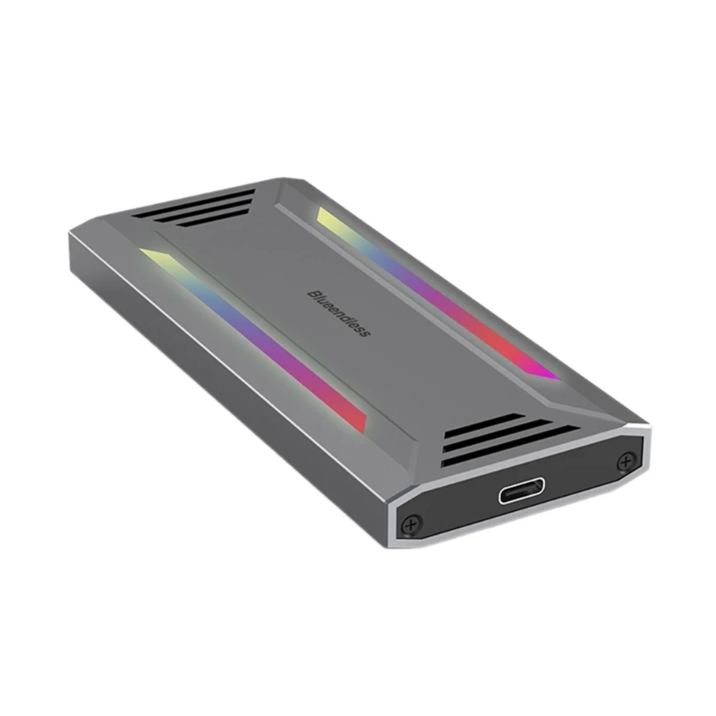 

USB4 RGB SSD Case Enclosure M.2 NVMe SSD Housing Case 40Gbps Data Transfer P9JB