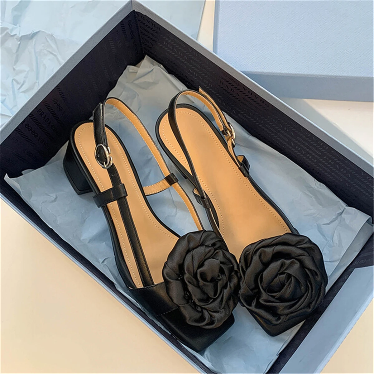 

kmeioo summer fashion floral sandals woman open toe med heels sexy buckle strap kitten heels slingback pumps for women dress