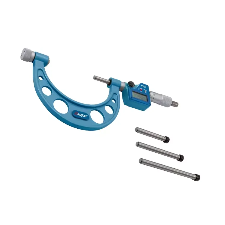 Vendita Calda 200 мм 200-300 300-400 400-500 IP65 Digitale Impermeabile Micrometro Esterno Con Incudini Intercambiabili