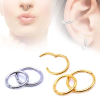titanium nose rings septum piercing clicker nose hoops piercings hinged segment rings helix piercing unisex body jewelry gifts