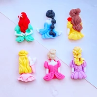10pcs big princess resin cartoon accessories for hair bows hairclip barrette center flat back diy phone case accessories