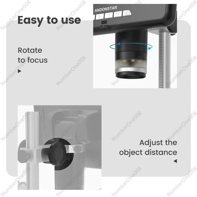 Andonstar AD207S 7-дюймовый цифровой микроскоп с UHD-экраном для пайки и ремонта