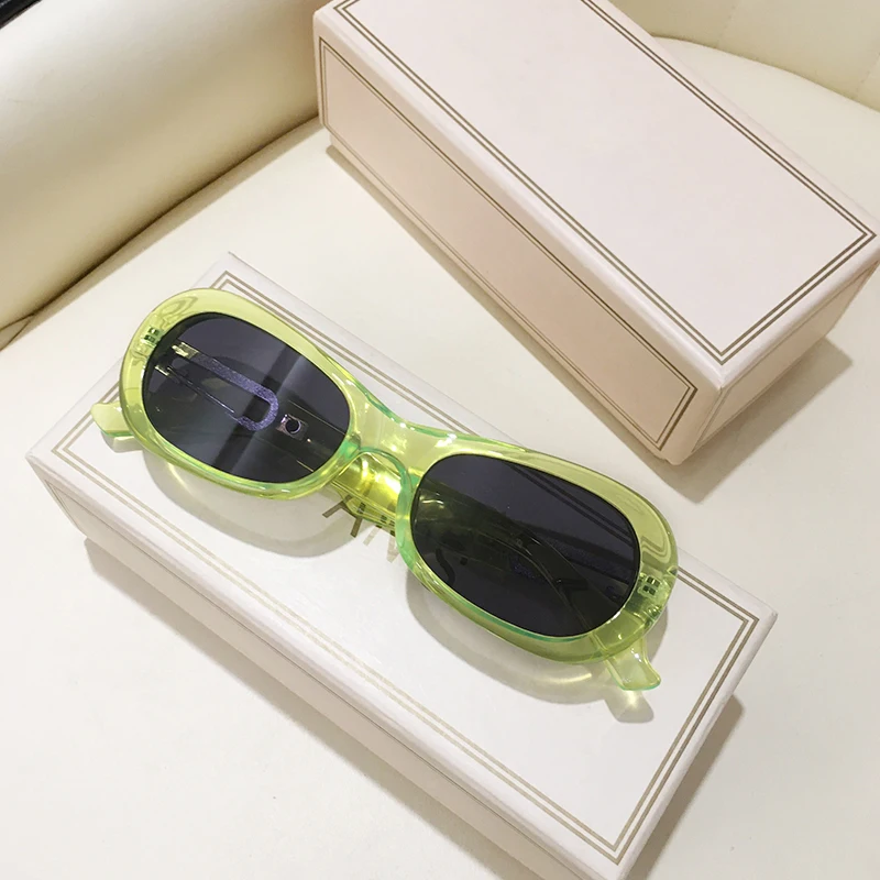 

Trendy Pink Green Women Rectangle Sunglasses 2022 Brand Designer Unique Tortoise Rectangular Shade Eyewear Men Sun Glasses UV400