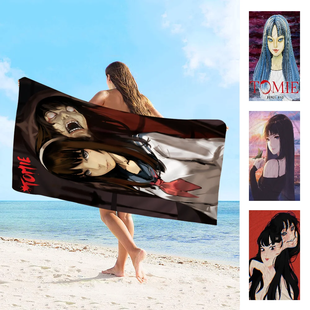 Tomie Японский Ужас Комикс Быстросохнущее Пляжное Полотенце Из Микрофибры