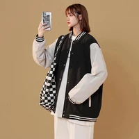 baseball uniform jacket hong kong style 2022 new korean version of the tide brand loose retro jacket high street ins trend