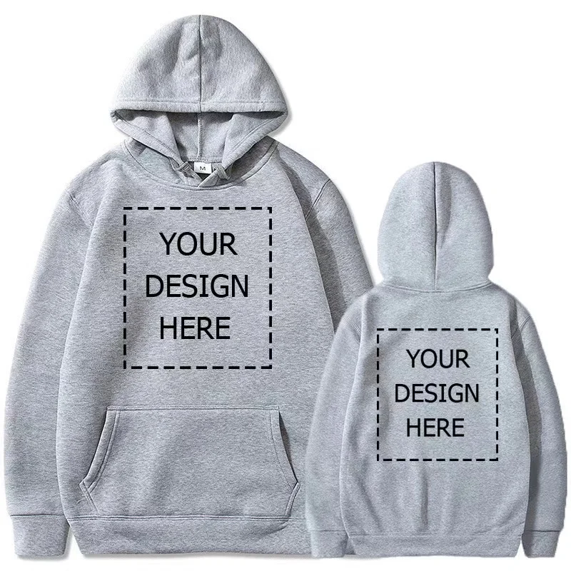Hoodie custom printed logo group annual meeting culture shirt advertising long-sleeved loose hooded coat work cloth