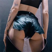 sexy black pu fashion casual summer shorts women clothing faux leather goth high waisted womens shorts hot ladies short pants