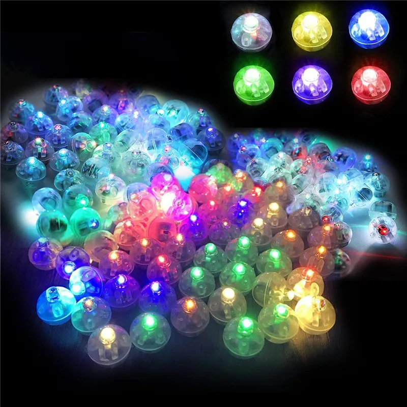 

50PCS/lot Round Ball Led Balloon Light Mini Flash Lamps for Lantern Christmas Wedding Party Kids Birthday Balloon Light Decor