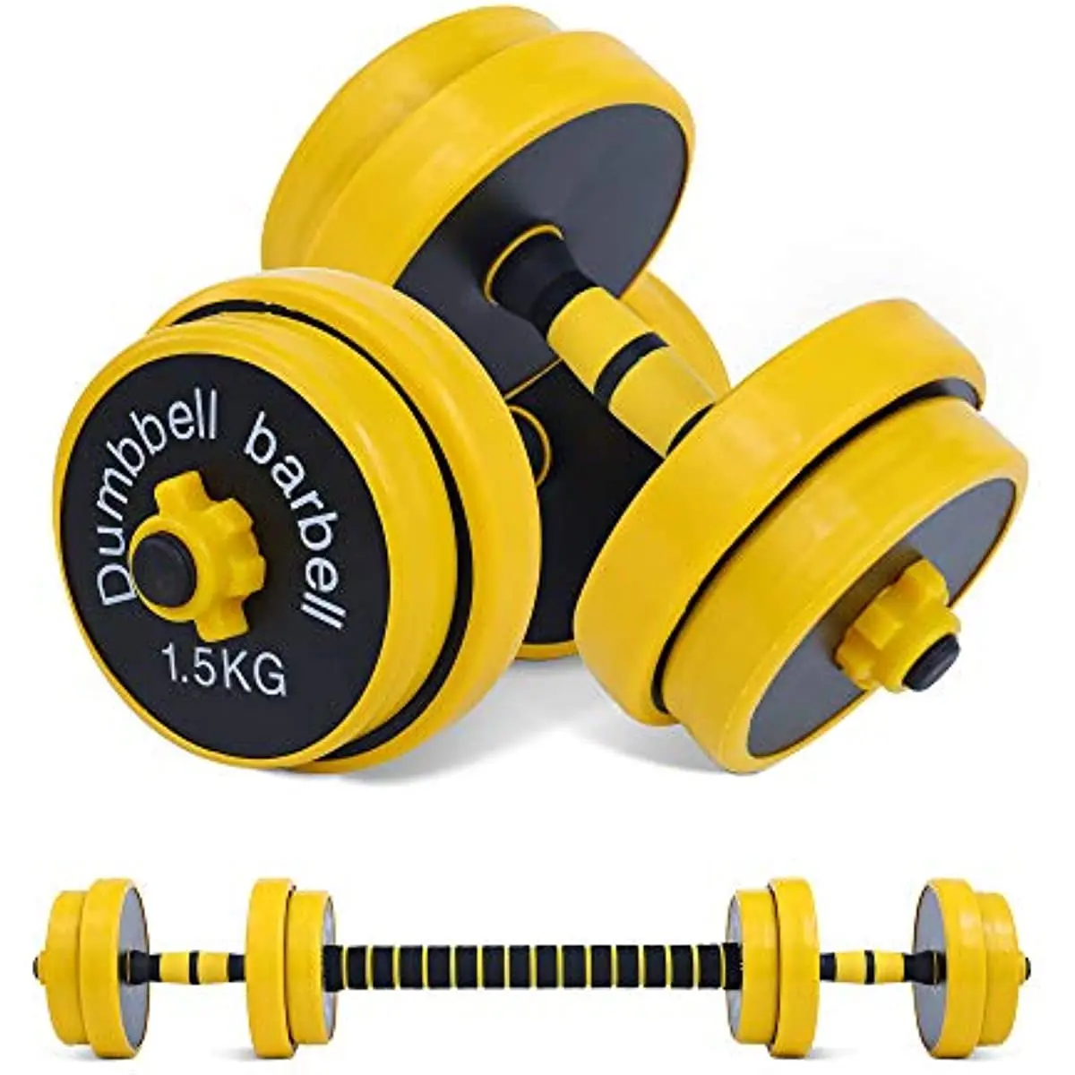 

Nice C Dumbbell Set, Weights Adjustable Barbell Pair, Home Weights 2-in-1 set, 22-33-44-55-66-88 Non-Slip, All-purpose, Gym