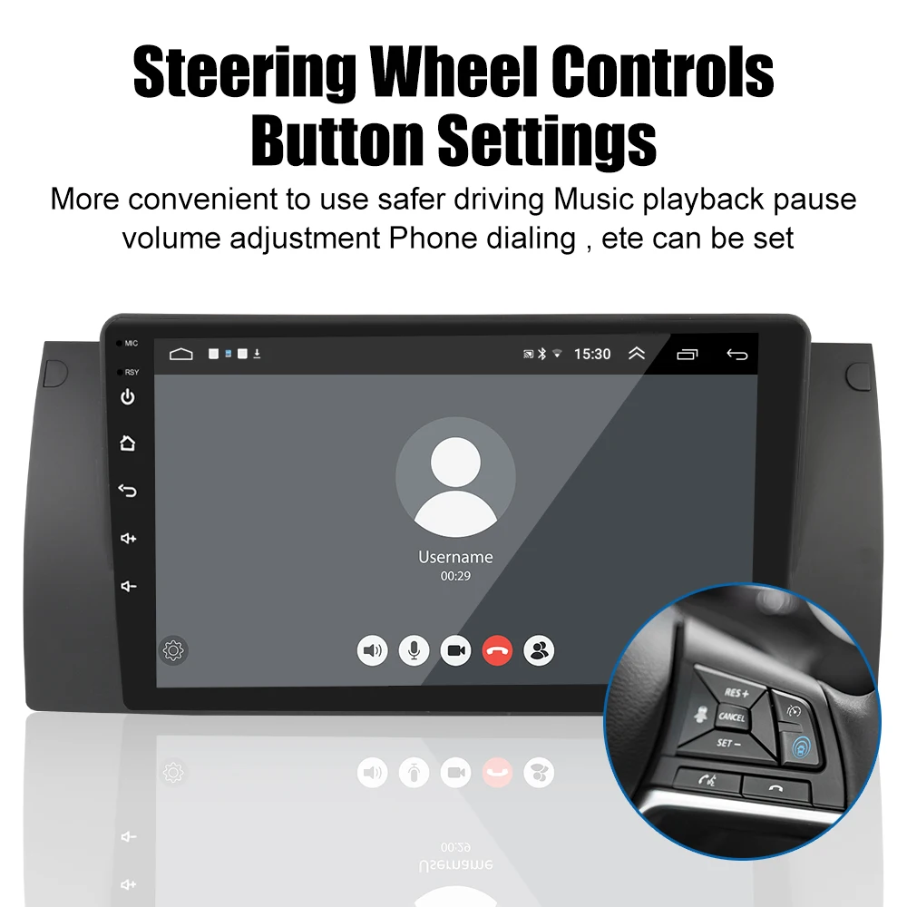 GPS Bluetooth Wi-Fi 9 дюймов Аудио Видео автомобильное радио Android 10 1 для BMW 5-серии (E39) 1995-2003