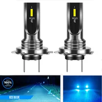 2PCS H7 LED Headlight CSP 120W 8000K 12V-24V Ice Blue Replace Xenon Hi/Low Kit Bulbs 360 Degrees Error Free Car Accessories