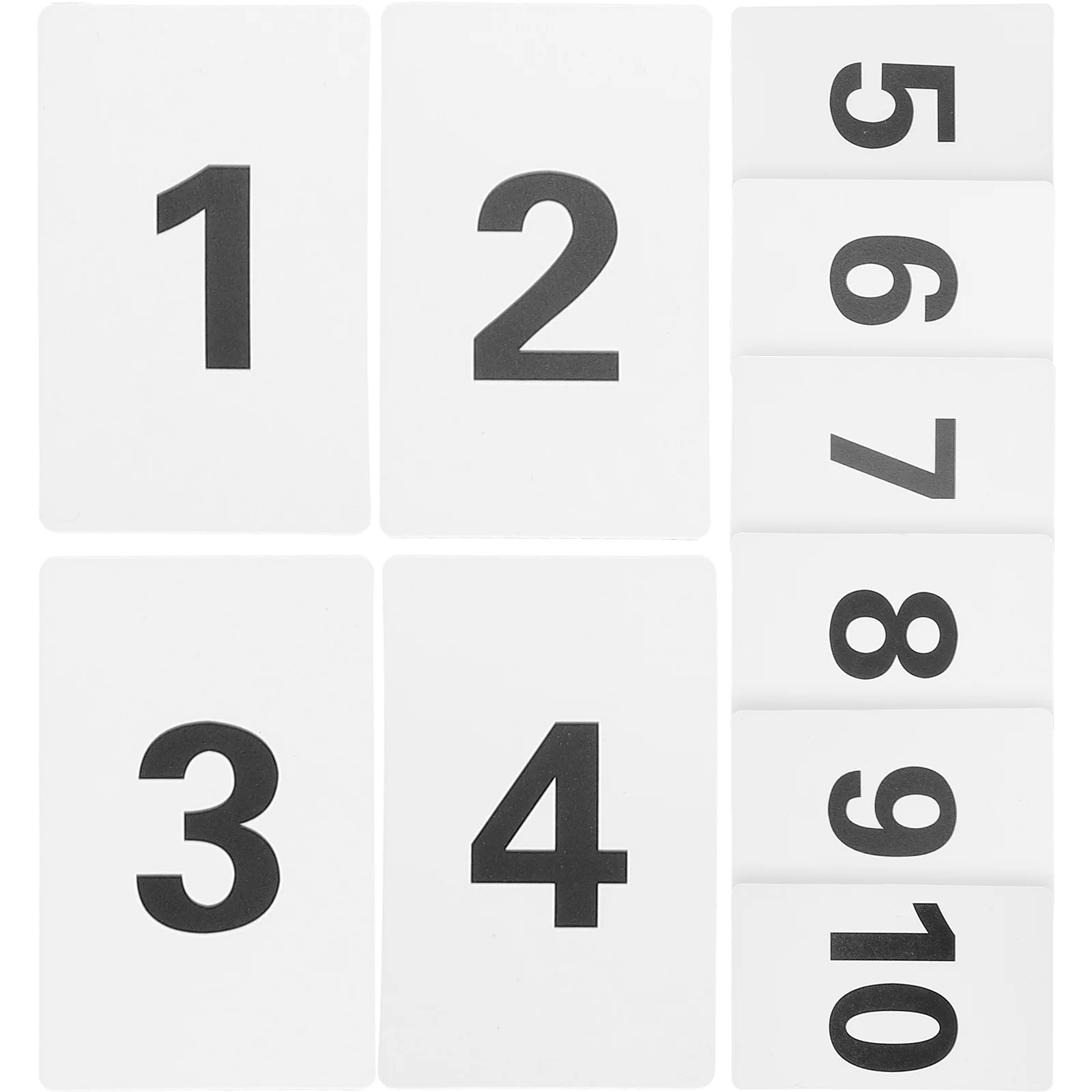 

10 pcs Plastic Number Cards Table Number Cards Desk Number Digital Cards (1-10)