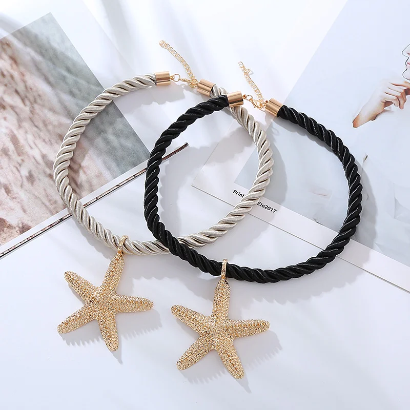 Европейский и американский Летний Новый креативный кулон Морская звезда