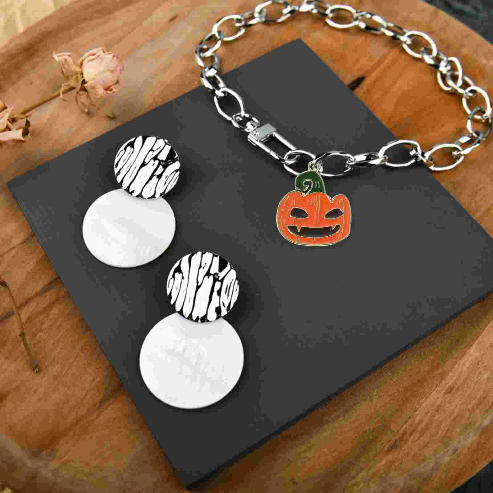 

34 Pcs Choker Mini Charms DIY Accessories Jewelry Making Halloween Pendants Crafts Hanging Decors Alloy Supplies