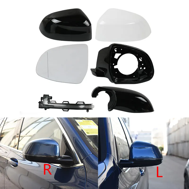 

Side Rearview Mirror Cover Frame House Shell Bottom Glass Indicator Lamp For BMW X3 X4 X5 X6 X7 G01 G02 G04 G05 G07 G08