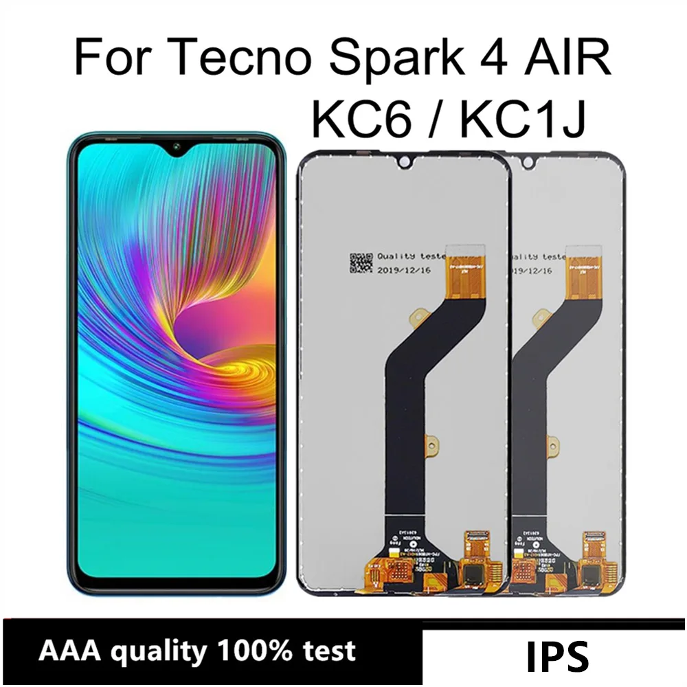 

6.10" LCD For Tecno Spark 4 Air KC6 / KC1J LCD Display Touch Screen Digitizer Assembly Replacement For Spark4 Air LCD Display