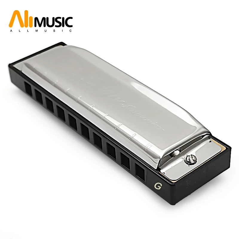 

SWAN Harmonica BLUES 10 Hole G Tone with Case Brass Stainless Steel