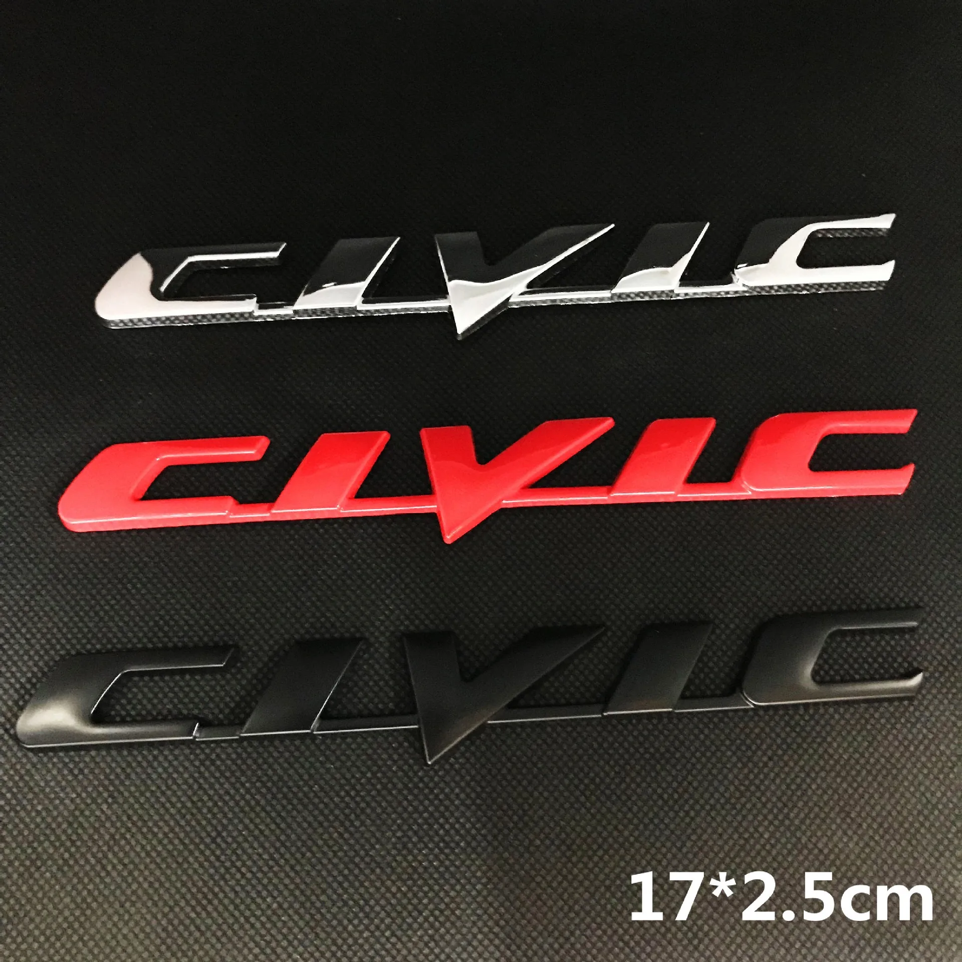 Фото 3D металлическая эмблема-наклейка Ivtec для стайлинга автомобиля, логотип Honda Civic, наклейки на заднюю часть багажника, автомобильные аксессуары №5