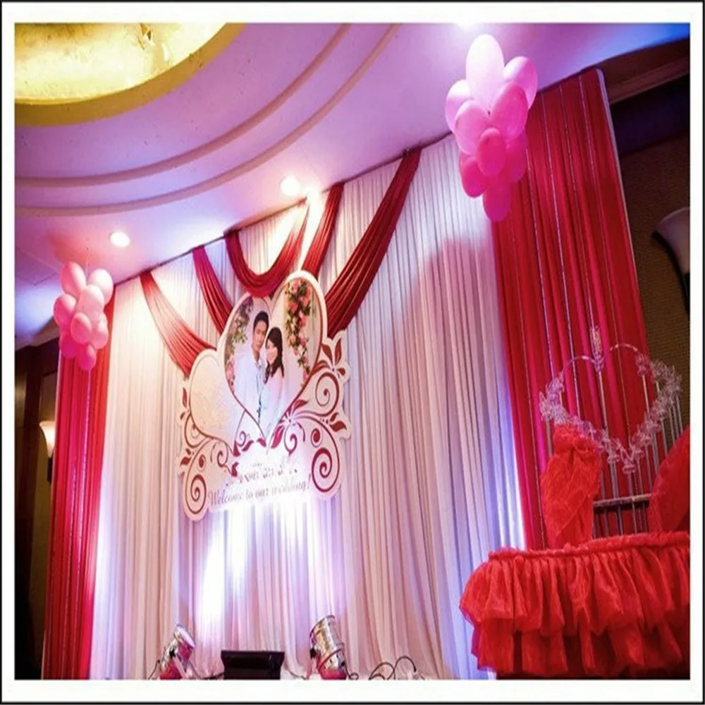 

Party Backdrop Wedding Background Backdrops 6mX3m Wedding Curtain Wedding Props Stage Background Veil Backdrop Curtain Drapes