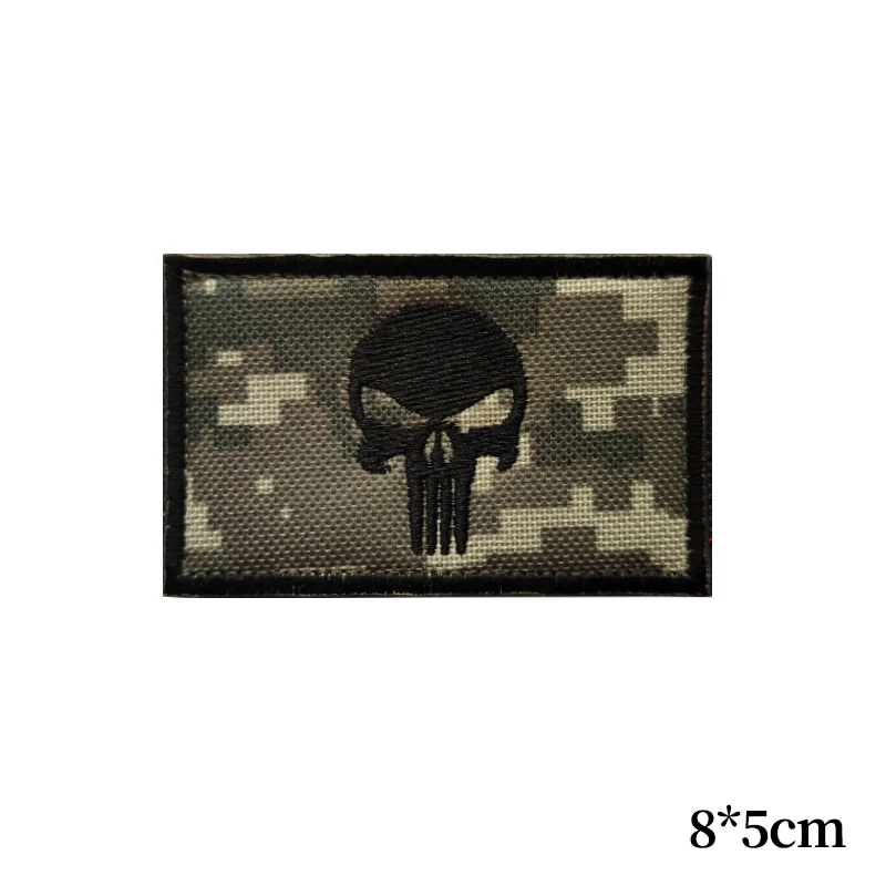 3D вышитые нашивки тактический Каратель военная нашивка для детской одежды