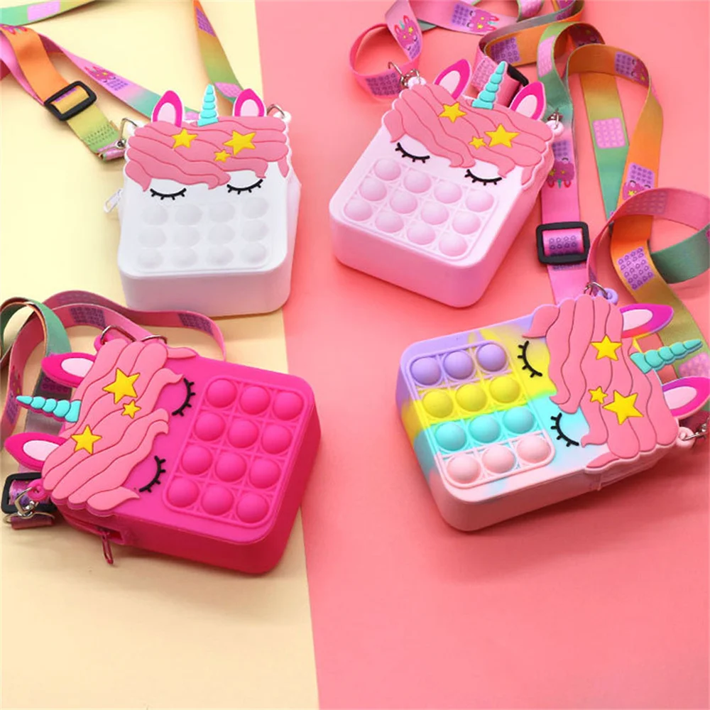 Модная сумка-кошелек с изображением единорога для девочек |