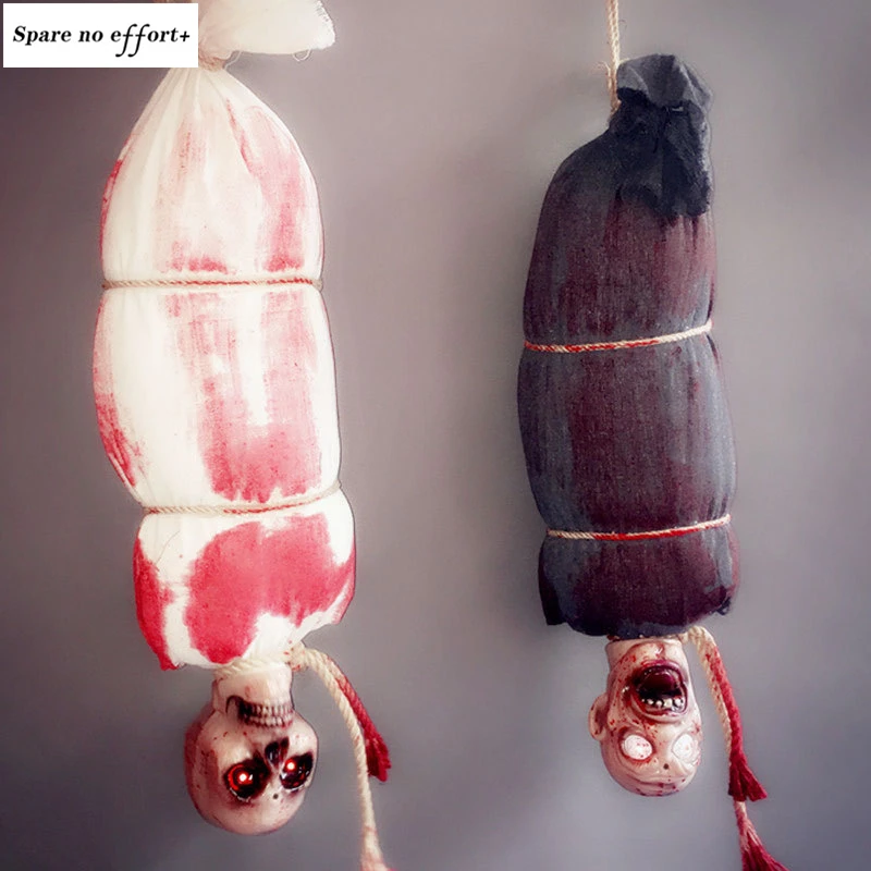 

Реквизит в виде головы призрака на Хэллоуин, украшение для комнаты, украшение для дома с привидениями, подвеска для бара, страшный череп, большой подвесной призрак