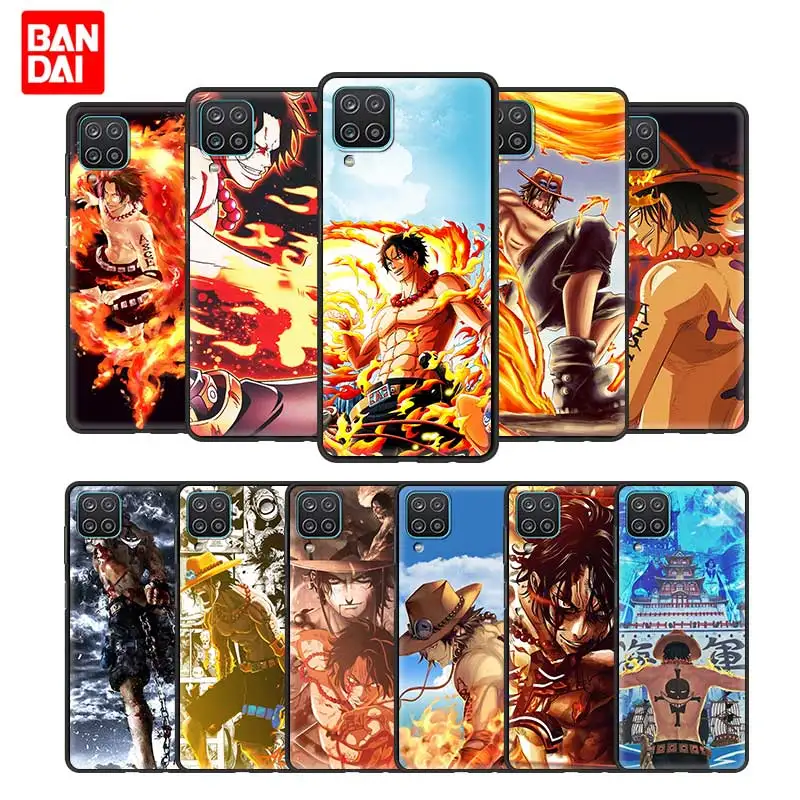 

One Piece Ace Fire Anime Phone Case for Samsung Galaxy A12 A52 A32 A72 A22 A02 A21 A51 A21s A02s 4G 5G Cover Soft Coque Silicone