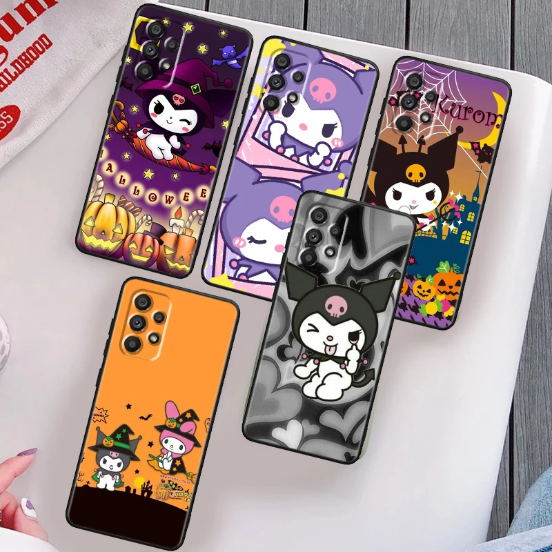 

Sanrio Cartoon Kulomi Cool Phone Case For Samsung A53 A52 A33 A32 A51 A71 A21S A13 A73 A50 A22 A23 A03 S A72 A54 A12 5G Black