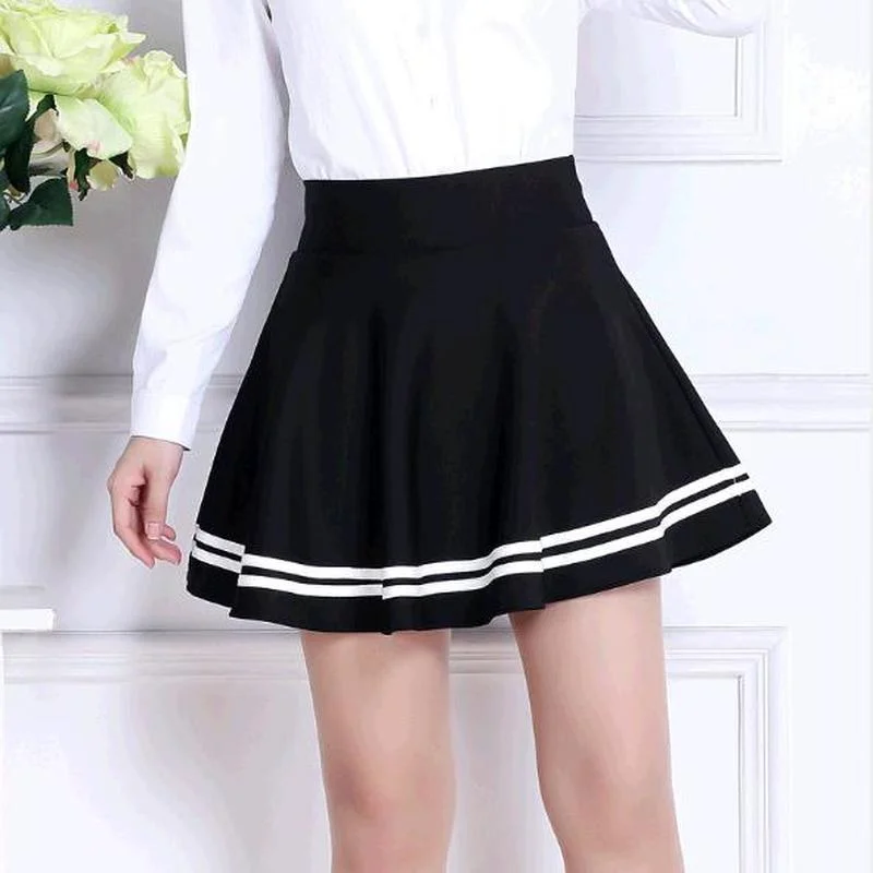 

A-line Short Skirt Puff Skirt Sun Umbrella Skirt Sexy All-match 2021 New Elastic Base Pleated Mini Skirt Korean Fashion Clothing