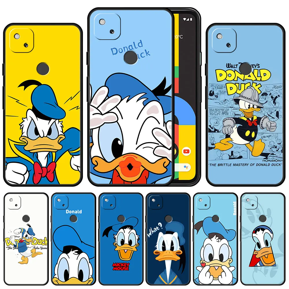 

Case Cover for Google Pixel 5a 4a 3 4 XL 5 6 Pro 4G 5G Shell Soft Cell Fashion Protection Armor Matte Capa Disney Donald Duck