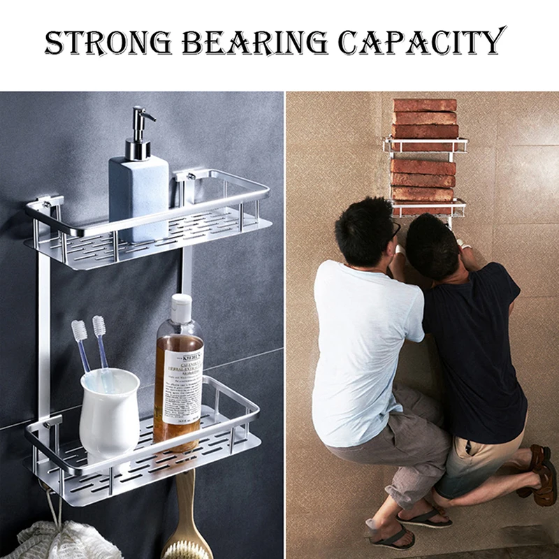 Полка для душа держатель 2/3 уровня угловая полка унитаза шампуня Настенный