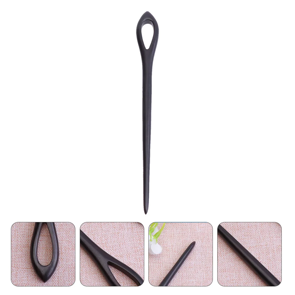 

Ebony Hairpin Retro Decor Accessory Fork Stick Ancient Style Wood Wooden