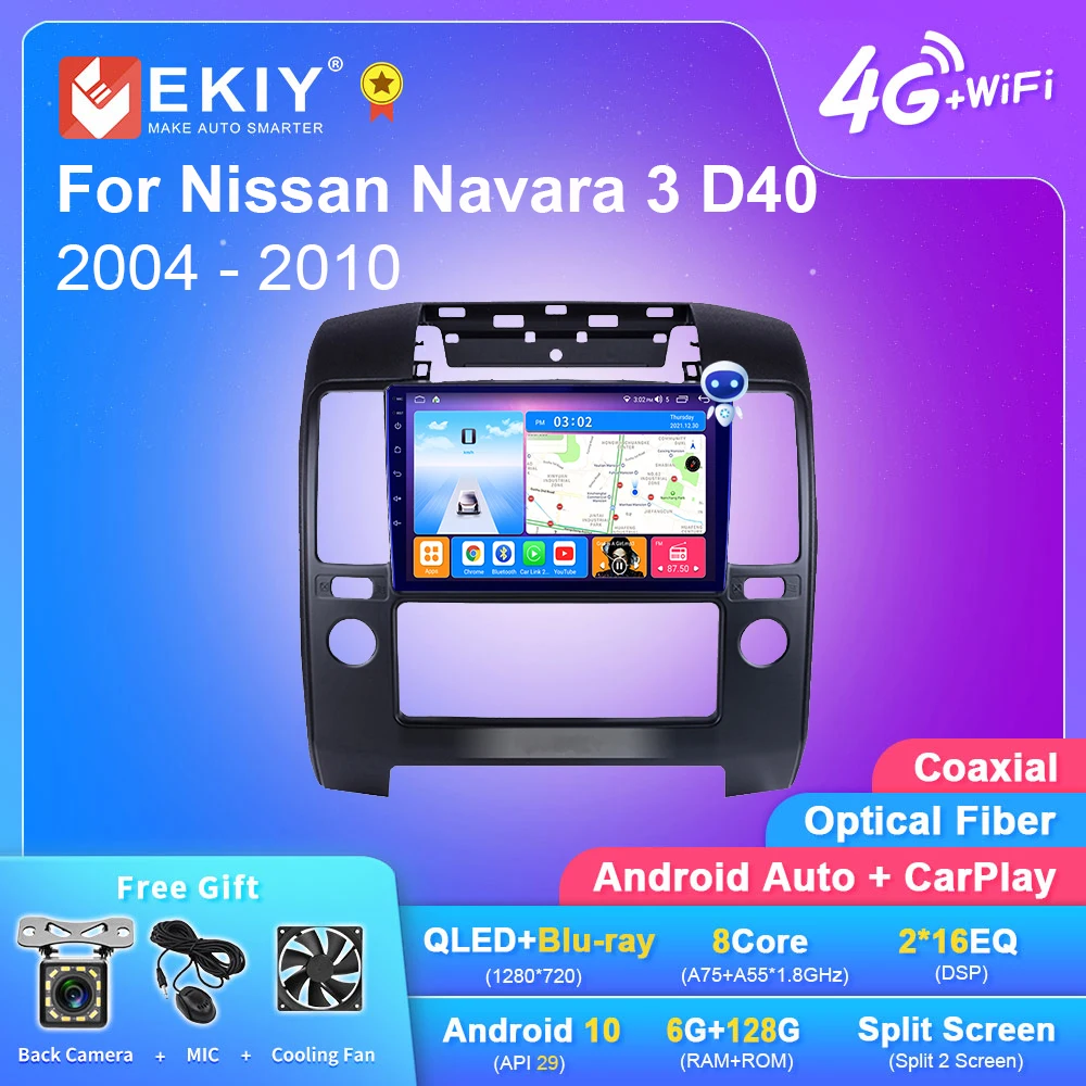 

Автомагнитола EKIY T7 QLED DSP Android для Nissan Navara 3 D40 2004 - 2010 стерео автомобильный мультимедийный видеоплеер 2din Carplay GPS Navi