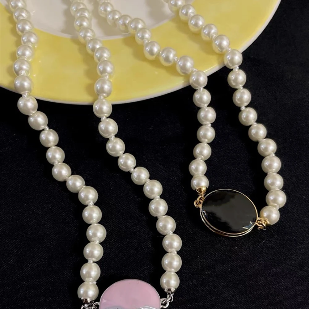 Новинка 2022 ожерелье из жемчуга Saturn женский светлый роскошный дизайн