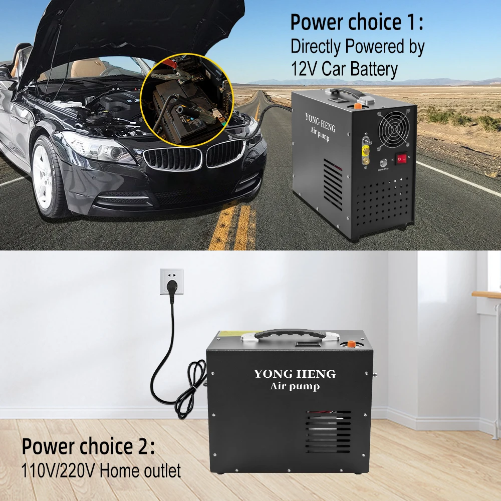 Воздушный компрессор высокого давления YONGHENG 300Bar 4500Psi PCP Встроенный адаптер