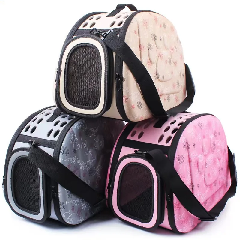 3 Colors EVA Foldable Pet Carriers Bags For Small Dogs Singles Portable Breathable Transport Box Cat Puppy Dog Travel Handbag